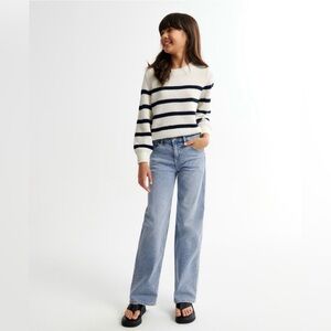 Abercrombie Kids Girls High Rise Wide Leg Jeans